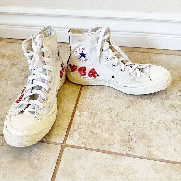 Comme Des Garçons Play x Converse Chuck 70 Hi "Multi Hearts White" sneakers - Picture 5 of 8